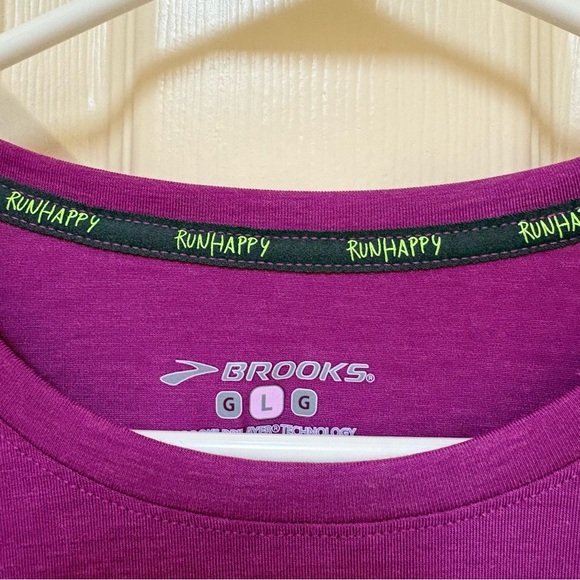 Brooks Women's Purple Long Sleeve Tee - Picture 3 of 5